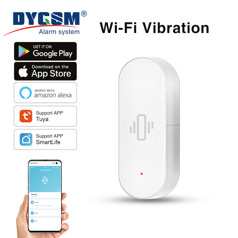 Smart Home Tools - Sensor Getaran WiFi Tuya, Deteksi Sensitif,