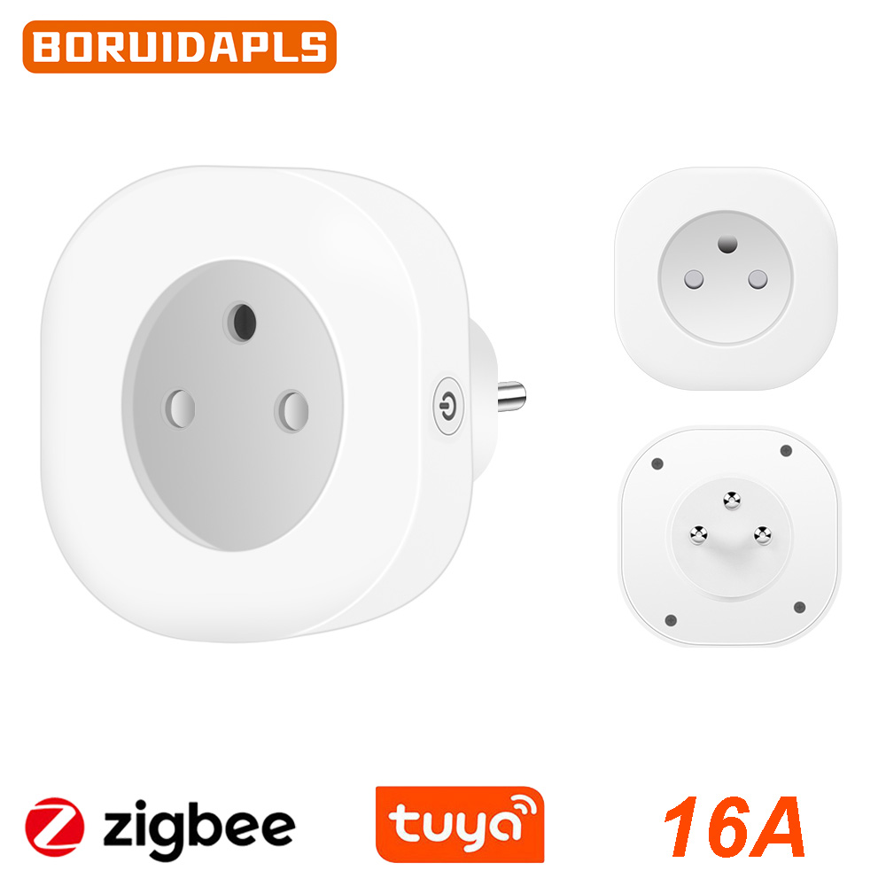 Smart Home Europe - BORUIDAPLS Tuya Zigbee Smart Socket EU/FR/Israel/Brazil/Swiss