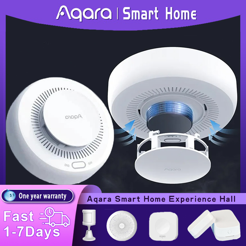 Smart Home Hub Apple - Aqara Sensor detektor asap cerdas, Monitor