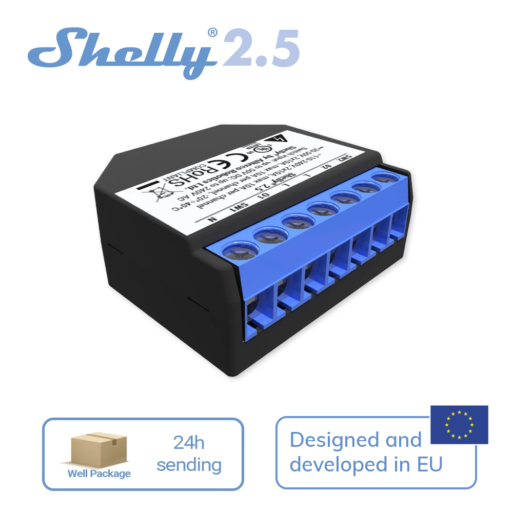 Smart Home Open Source - Shelly 2.5 Smart Home Double Relay