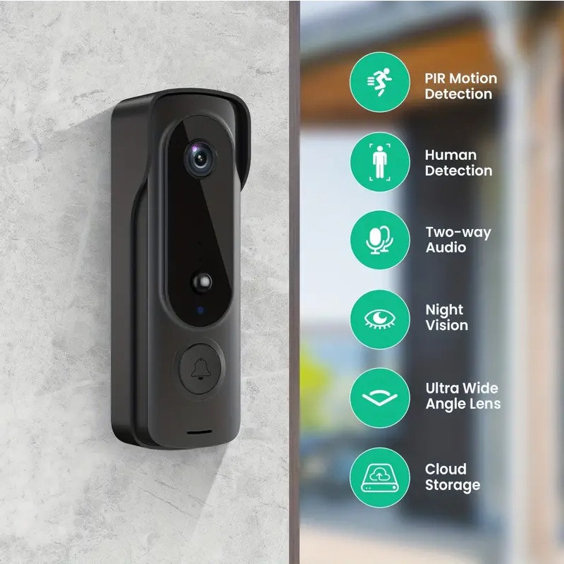 Smart Home Hub Apple - Bel Pintu Nirkabel Luar Ruangan Tenaga