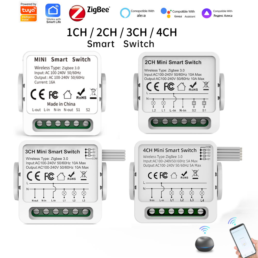 Smart Home Remote - Tuya Zigbee 3.0 Smart Switch 1/2/3/4-Way