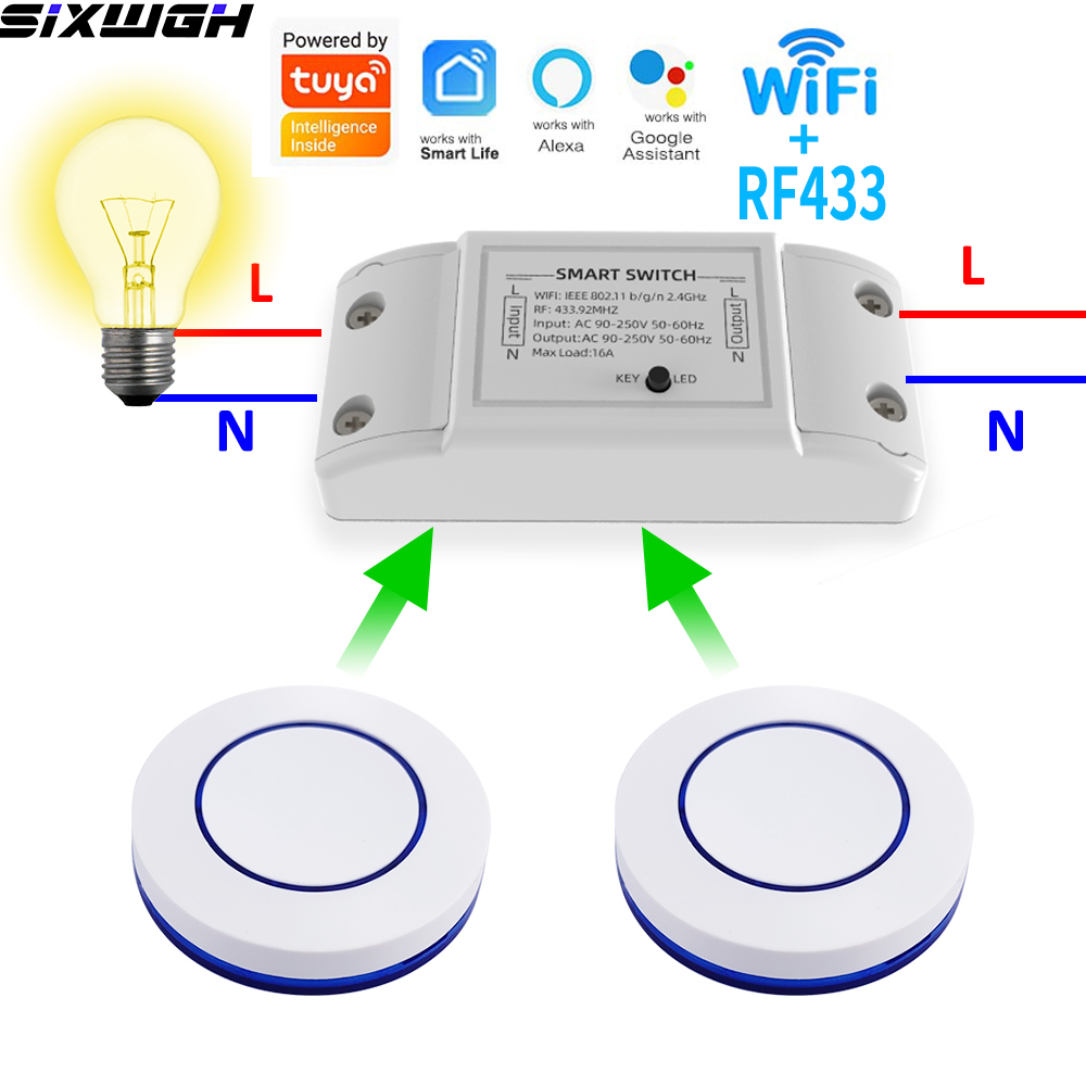 Smart Home Remote - 16A WiFi Tuya Smart Switch Sakelar