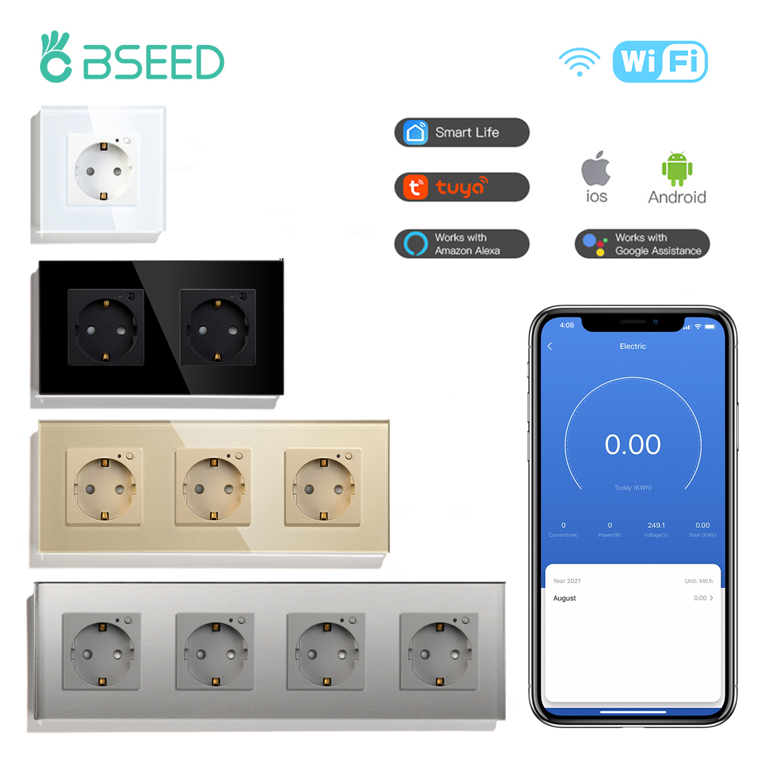 Smart Home Europe - BSEED EU Steker Stop Kontak Pintar