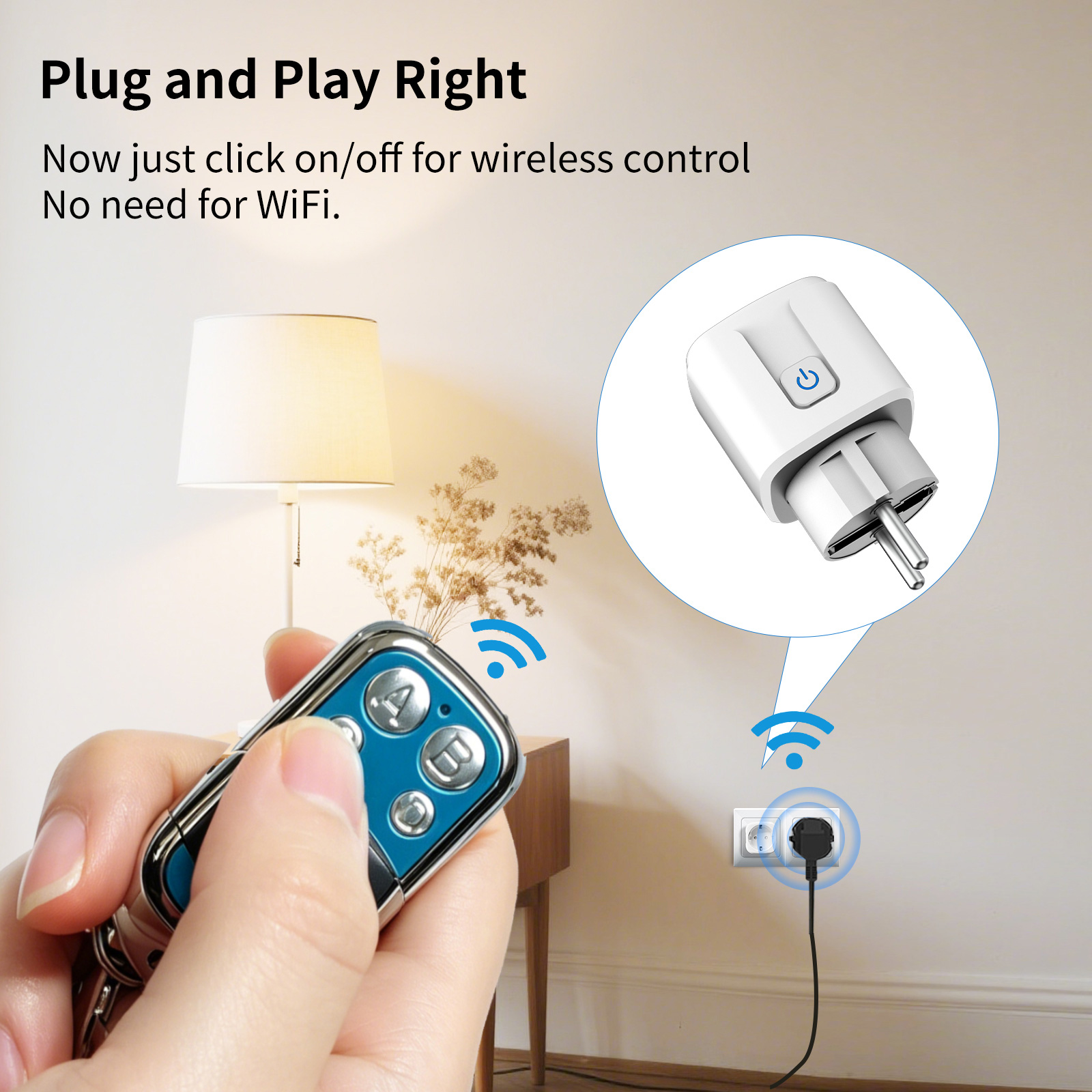 RF433 Smart Plug EU FR Soket N - Smart Home Europe ulasan dan harga