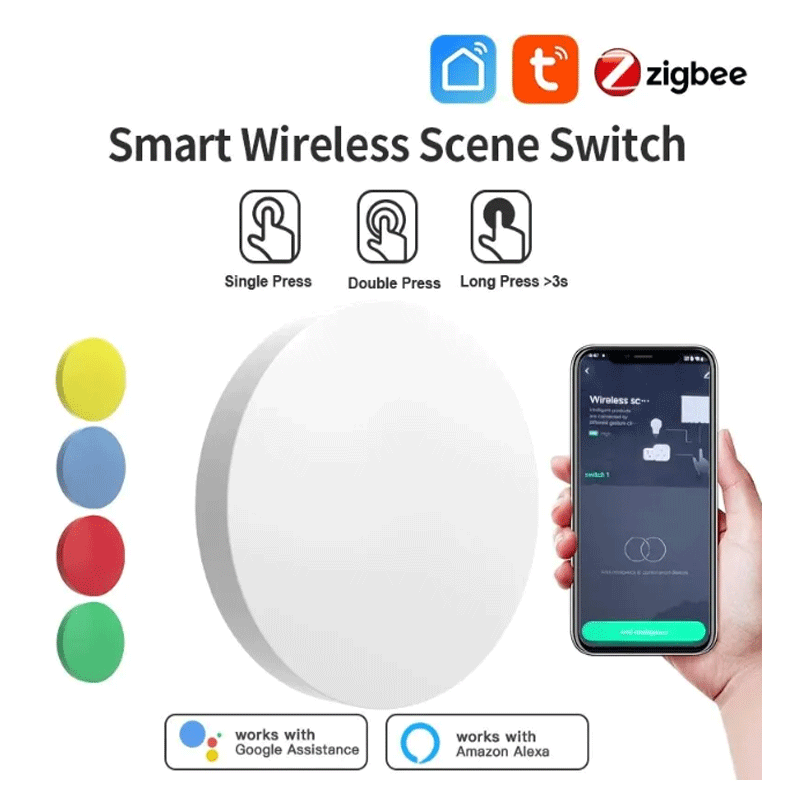 Tuya ZigBee Tombol Nirkabel Pi - Smart Home Remote ulasan dan harga