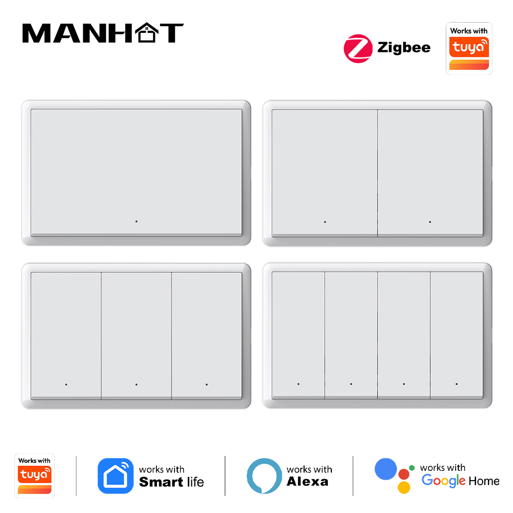 Sakelar Zigbee Pintar Manhot T - Smart Home Ikea ulasan dan harga