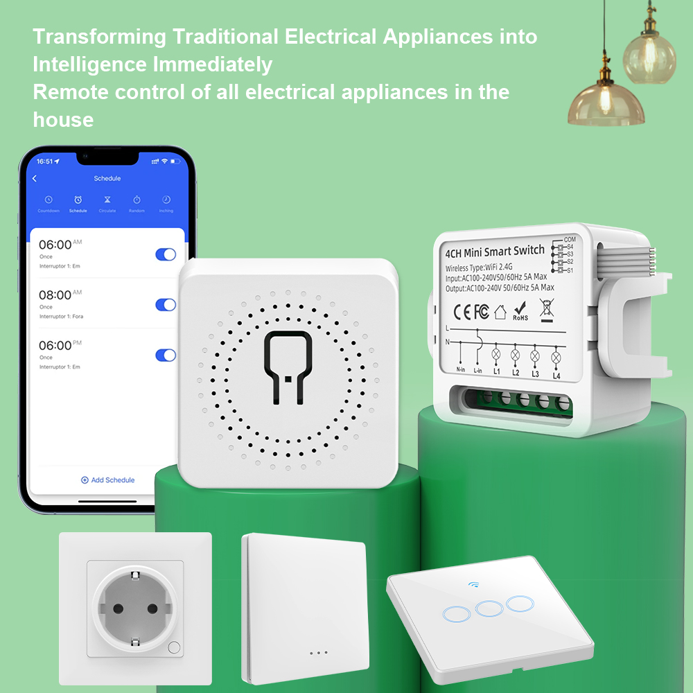 Tuya WiFi Smart Switch 1/2/3/4 - Smart Home Remote ulasan dan harga