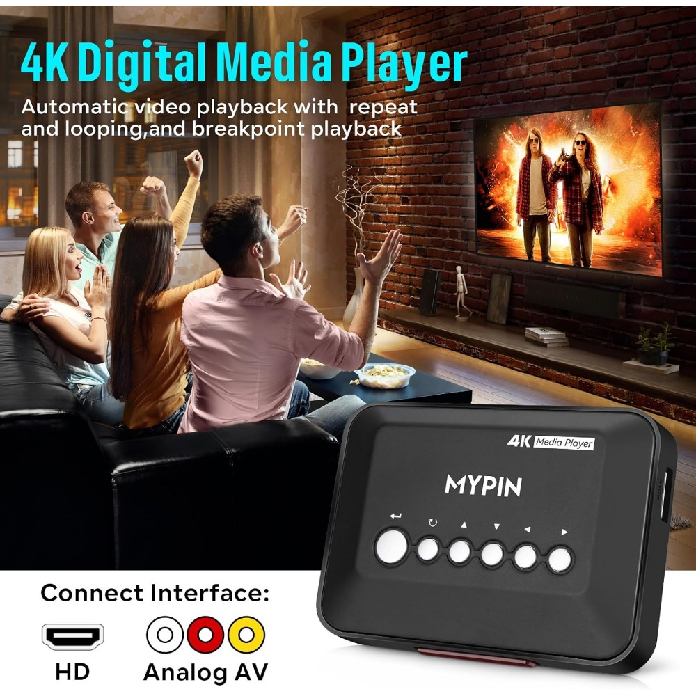 Pemutar Media HDMI 4K 30Hz Men - Smart Home Remote ulasan dan harga