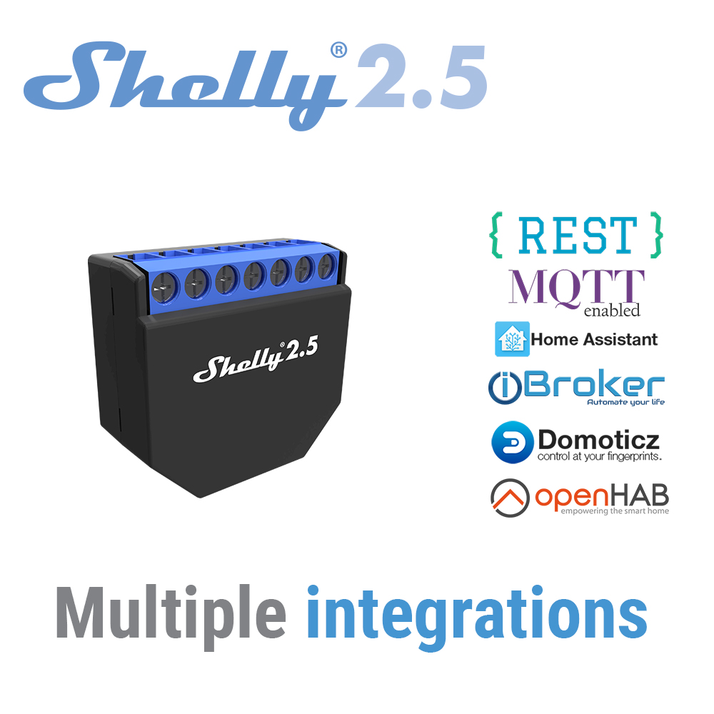 Shelly 2.5 Smart Home Double R - Smart Home Open Source ulasan dan harga