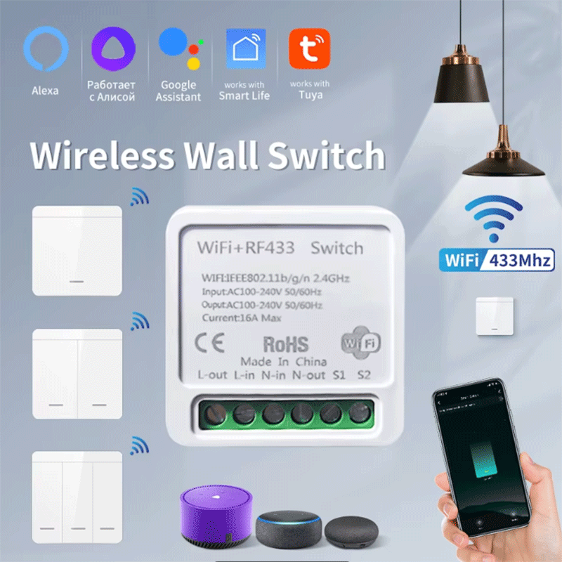 Sakelar Lampu Pintar WiFi Tuya - Smart Home Ikea ulasan dan harga