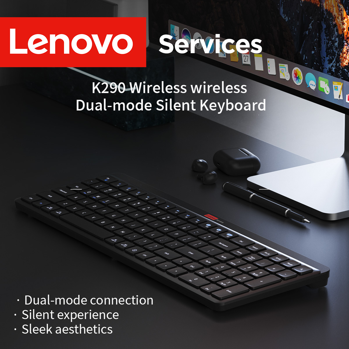 Keyboard Nirkabel Lenovo Dual  - Smart Home Keyestudio ulasan dan harga