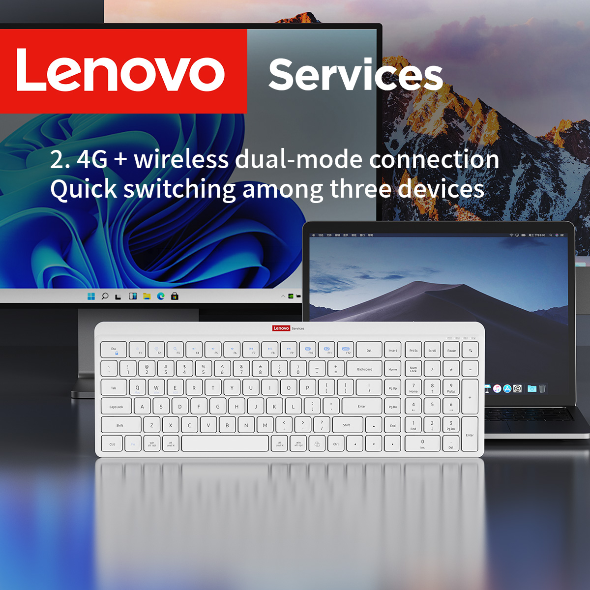 Keyboard Nirkabel Lenovo Dual  - Smart Home Keyestudio ulasan dan harga