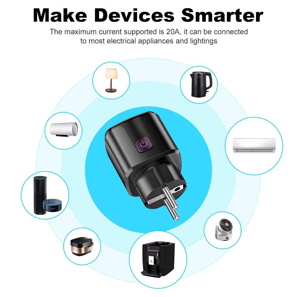 20A AC100-240V Wifi Smart Plug - Smart Home Europe ulasan dan harga