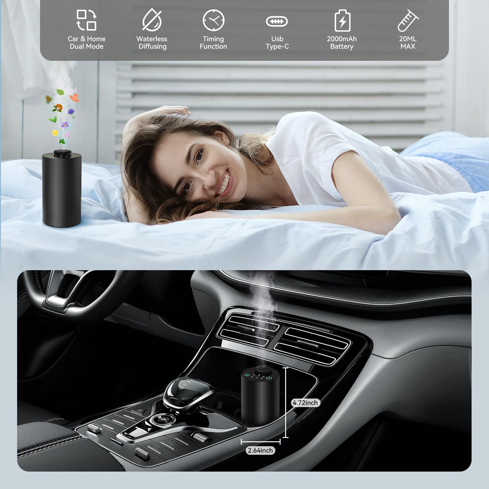 Diffuser Minyak Esensial Tanpa - Smart Home Fragrance Diffuser ulasan dan harga