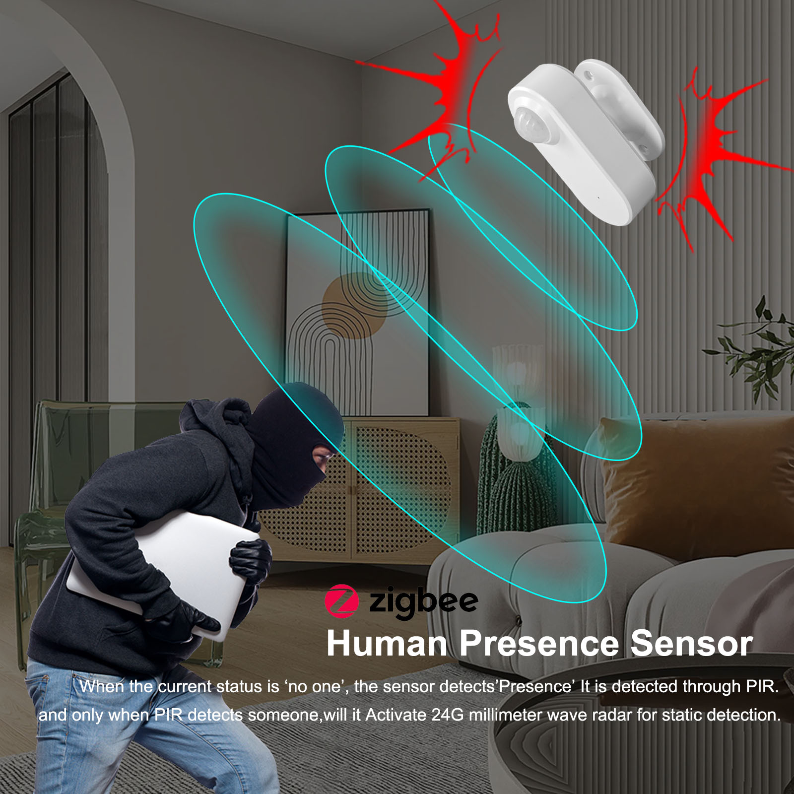 Sensor Kehadiran Manusia Tuya  - Smart Home Tools ulasan dan harga