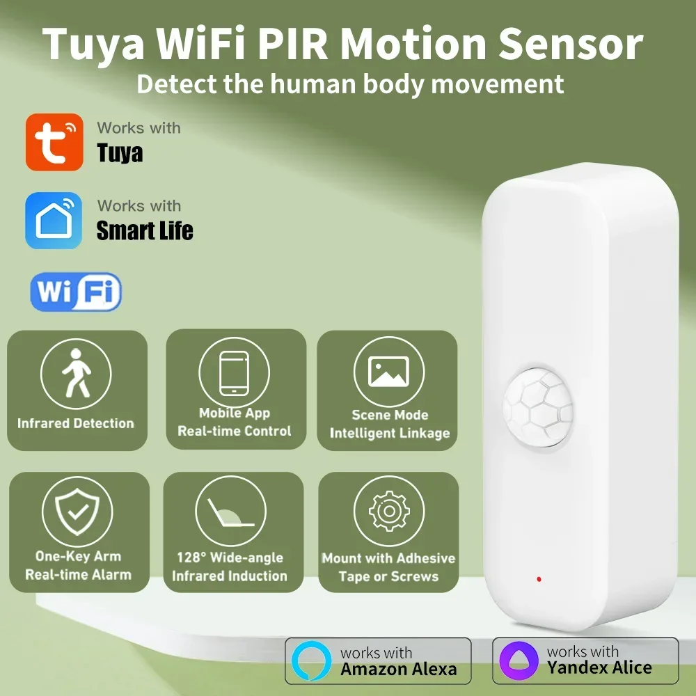 Tuya Sensor gerak WiFI PIR tub - Smart Home Tools ulasan dan harga